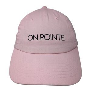 On Pointe Slideback Hat Pink OSFA Adjustable Embroidered 6 Panel Danskin